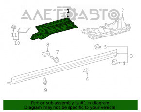 Protecție de fund frontal dreapta pentru Toyota Rav4 19- 2.5