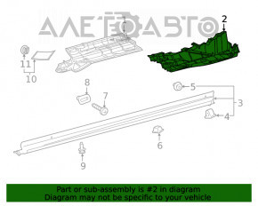 Protecție pentru podea spate dreapta Toyota Rav4 19- 2.5