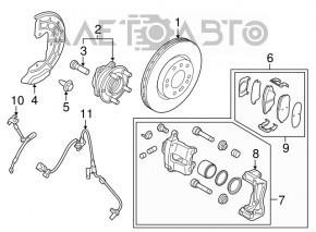 Furtun de frână față stânga Hyundai Sonata 15-19