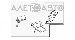 Capacul consolei centrale pentru Lexus ES350 10-12 în lemn deschis