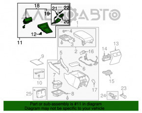 Capacul consolei centrale pentru Lexus ES350 10-12 în lemn deschis