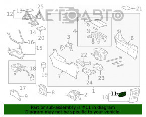 Conducta de aer centrală pentru Toyota Venza 21 - negru