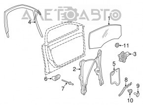 Стеклоподъемник механизм передний левый VW Jetta 11-18 USA