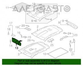 Козырек правый VW Tiguan 09-17 серый