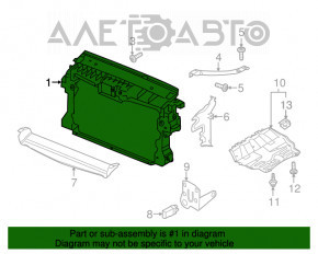 Televizorul panoului radiatorului VW Tiguan 09-17