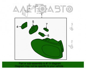 Lampa exterioară aripă stângă VW Tiguan 09-11 pre-restilizare