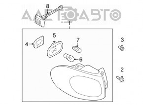 Lampa exterioară aripă stângă VW Tiguan 09-11 pre-restilizare