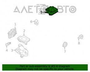 Modulul computerizat SRS airbag pentru airbag-urile de siguranță VW Tiguan 18-