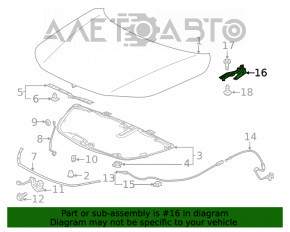 Bucla capotei dreapta Honda Civic XI FE/FL 22-