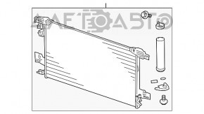 Radiatorul condensatorului de aer condiționat Mitsubishi Outlander 14-15 2.4, 3.0 nou TYC Taiwan