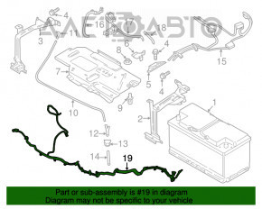 Силовой кабель через весь кузов BMW X5 F15 14-18