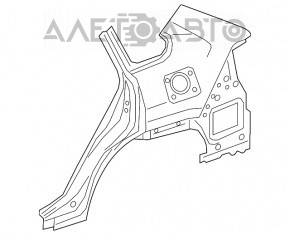 Aripa spate dreapta a un sfert Toyota Rav4 19-20