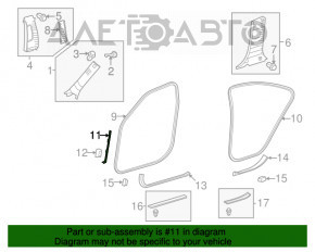 Capacul stâlpului frontal din mijlocul stânga pentru Lexus ES350 07-09 gri