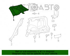 Capac spate dreapta superioara Toyota Rav4 19- negru