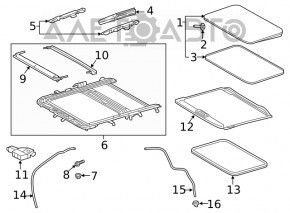 Стекло люка Toyota Rav4 19-