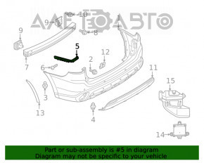 Suportul pentru bara spate dreapta Mitsubishi Outlander 14-21