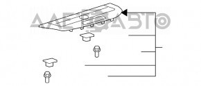 Полка задняя Lexus ES350 07-09 бежевая без шторки