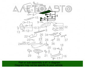 Raftul din spate pentru Lexus ES350 07-09 gri, fără perdea