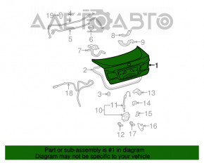 Capac portbagaj Lexus ES350 07-10 argintiu 3R4