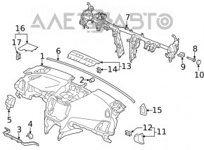 Capacul panoului frontal lateral stâng Subaru Forester 19- SK negru