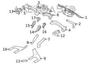 Conducta de aerisire din panoul frontal central dreapta pentru Subaru Forester 19- SK