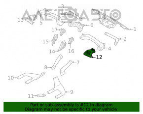 Conducta de aer frontal pasager Subaru Forester 19- SK zgâriată