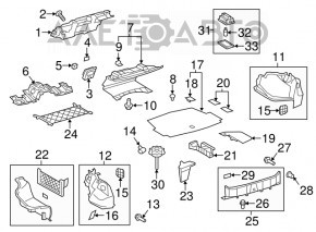 Capacul arcului stâng al roții pentru Lexus ES300h ES350 13-18