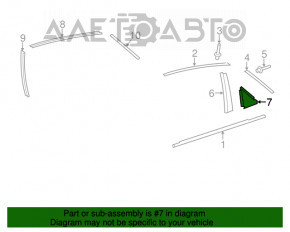 Накладка двери боковая задняя левая треугольник Toyota Avalon 13-18