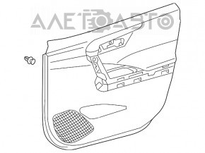 Обшивка двери карточка передняя правая Toyota Rav4 19- кожа черная