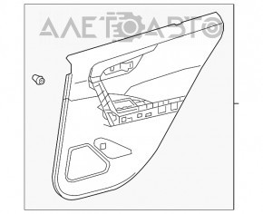 Capacul usii cardul din spate dreapta Toyota Rav4 19- piele neagra