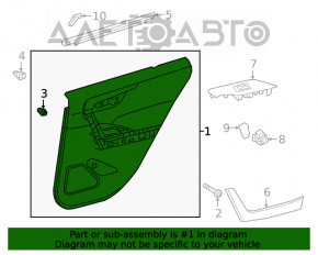 Capacul usii cardul din spate dreapta Toyota Rav4 19- piele neagra