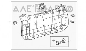 Обшивка двери багажника нижняя Toyota Rav4 19- черная