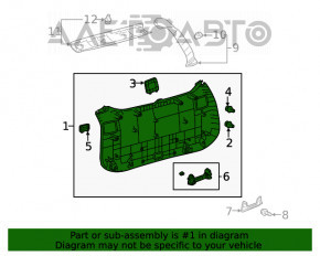 Capacul portbagajului inferior Toyota Rav4 19- negru.