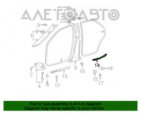 Накладка порога задняя правая Toyota Camry v30 2.4