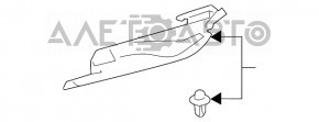 Capacul pragului din spate dreapta interior Toyota Prius V 15-17 gri