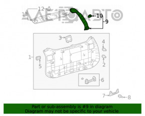 Capacul portbagajului dreapta Toyota Rav4 19- negru