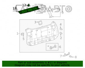 Capacul portbagajului superior al ușii Toyota Rav4 19- negru pentru cameră