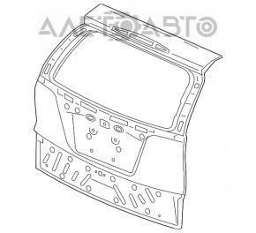 Ușa portbagajului goală Honda CRV 15-16 restul