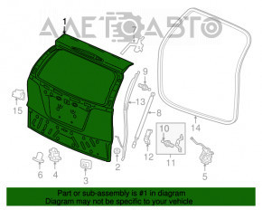Ușa portbagajului goală Honda CRV 15-16 restul