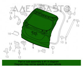 Дверь багажника в сборе Honda HR-V 16-22