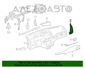 Capacul panoului frontal lateral dreapta Infiniti QX30 17- negru