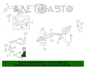 Buclele ușii inferioare din spate dreapta Toyota Rav4 19- OEM nou original