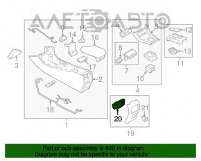 Deflectorul de aer al conductei centrale a consolei Infiniti QX30 17-