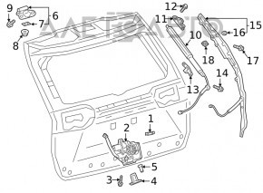 Датчик наклона двери багажника правый Toyota Rav4 19- OEM