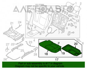 Scaun de pasager Mitsubishi Outlander 14-15, fara airbag, manual, material textil negru