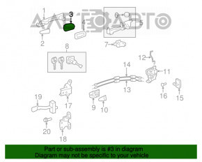 Capacul mânerului ușii din față stânga Toyota Camry v40