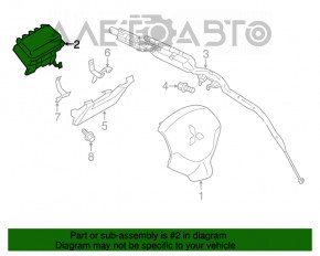 Airbag-ul de pasager din bordul Mitsubishi Outlander Sport ASX 10-