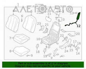 Airbagul scaunului drept al Mitsubishi Eclipse Cross 18 a fost declanșat.