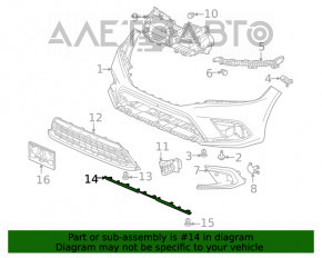 Губа переднего бампера Honda Civic XI FE/FL 22-