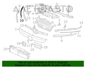 Garnitura de etansare a farului drept Honda Accord 18-22